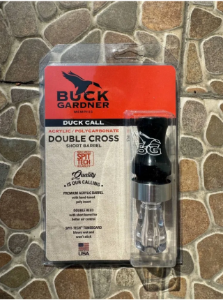 Манок на утку Buck Gardner Double Nasty III (Double Cross) акрил/поликарбонат,черный жемчуг/прозрачный